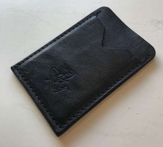 Minimal Vertical Wallet Black