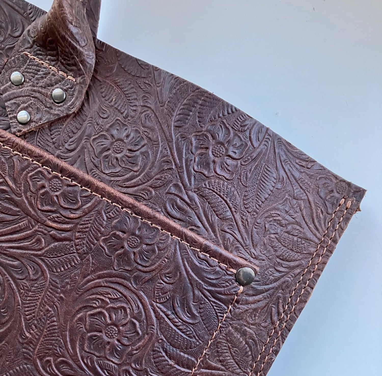 Laptop Sleeve with Handles Flower Brown