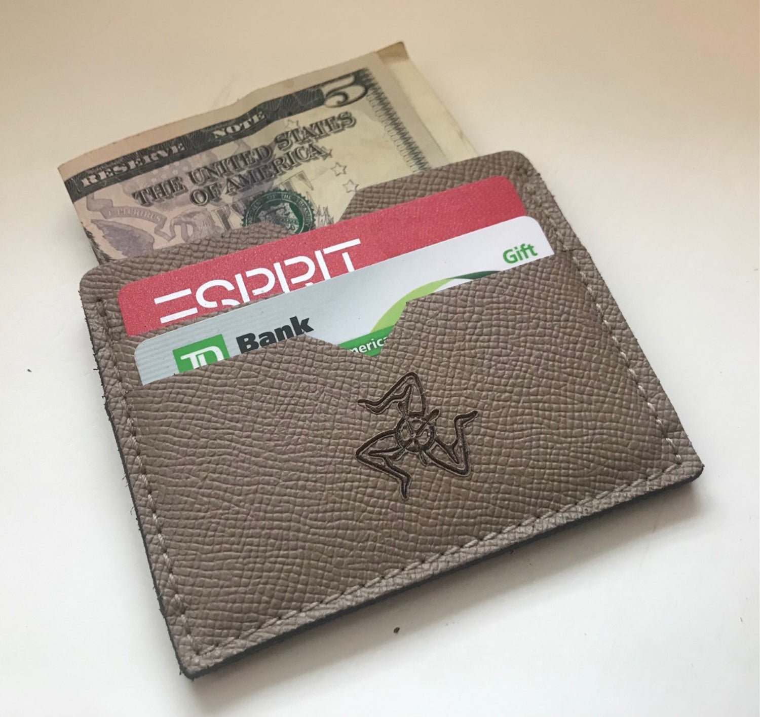 Horizontal Money Card Case Macchiato / Beige