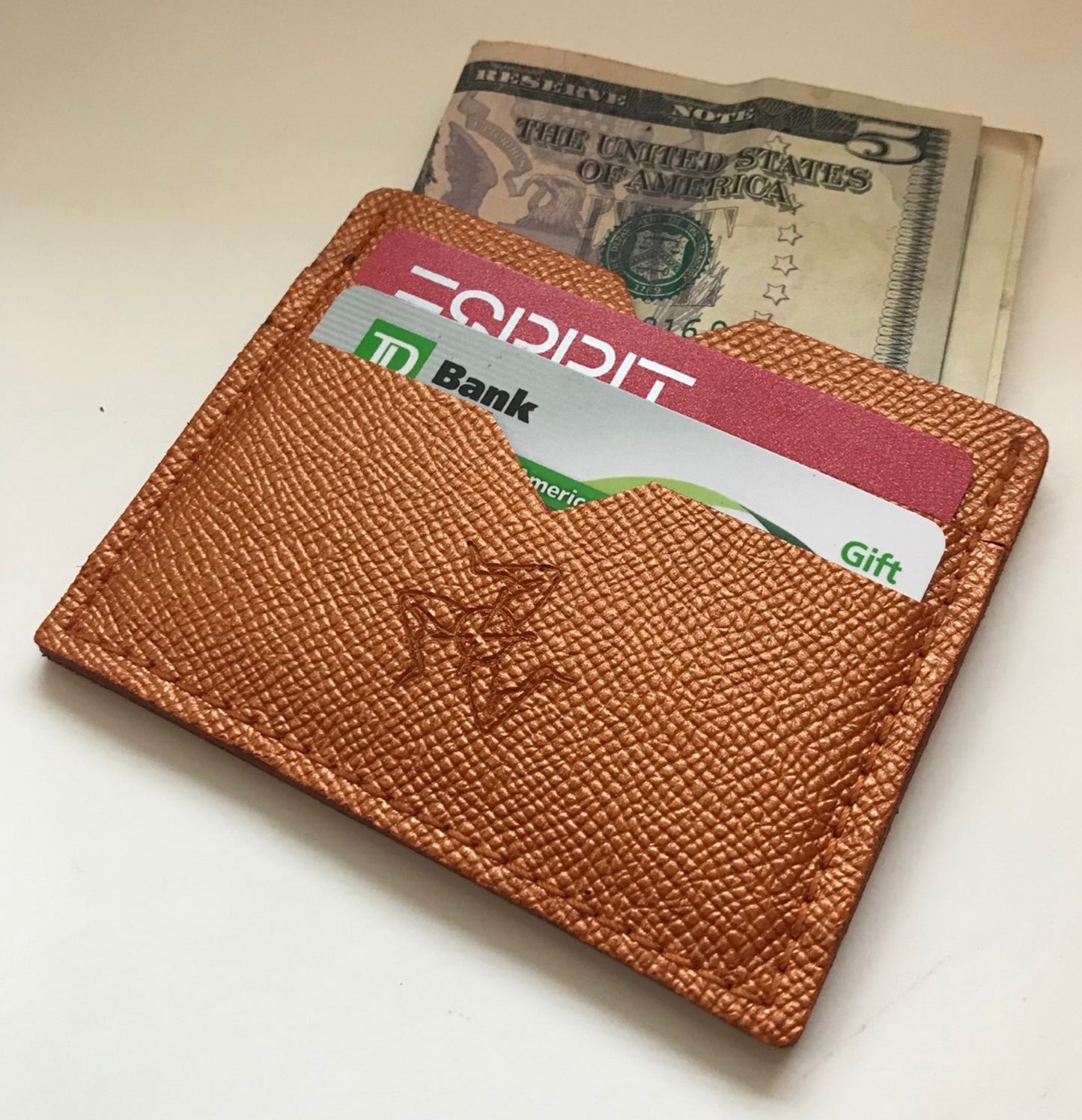 Horizontal Money Card Case Oro