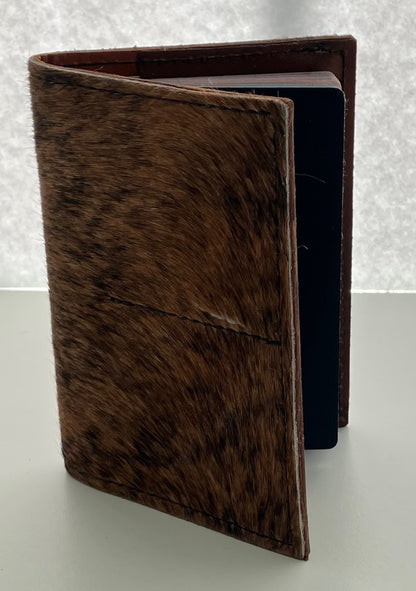 Passport Holder Brindle Cowhide Brown